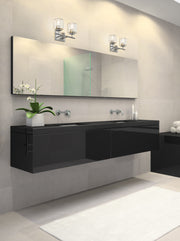 Landon 2 Light 14" Vanity in Brushed Nickel in a room setting