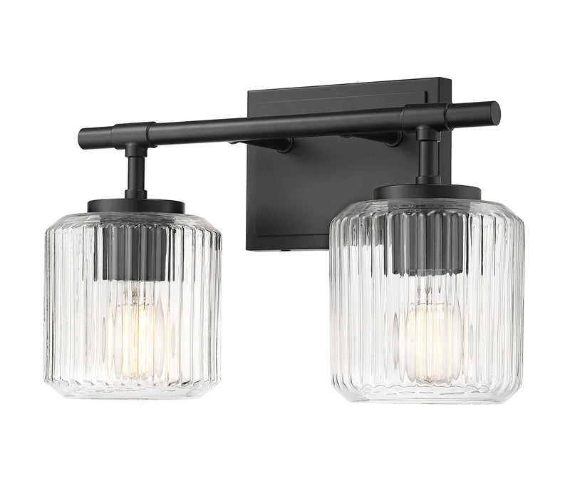 Landon 2 Light 14" Vanity in Matte Black