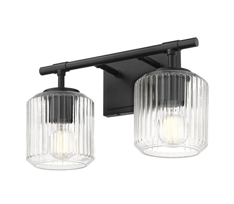 Landon 2 Light 14" Vanity in Matte Black