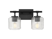 Landon 2 Light 14" Vanity in Matte Black