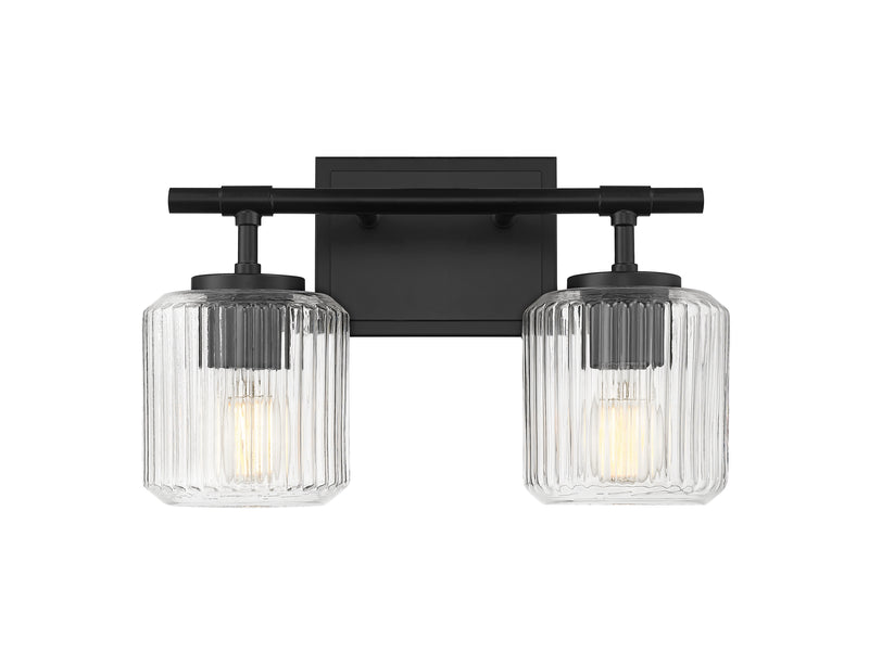 Landon 2 Light 14" Vanity in Matte Black
