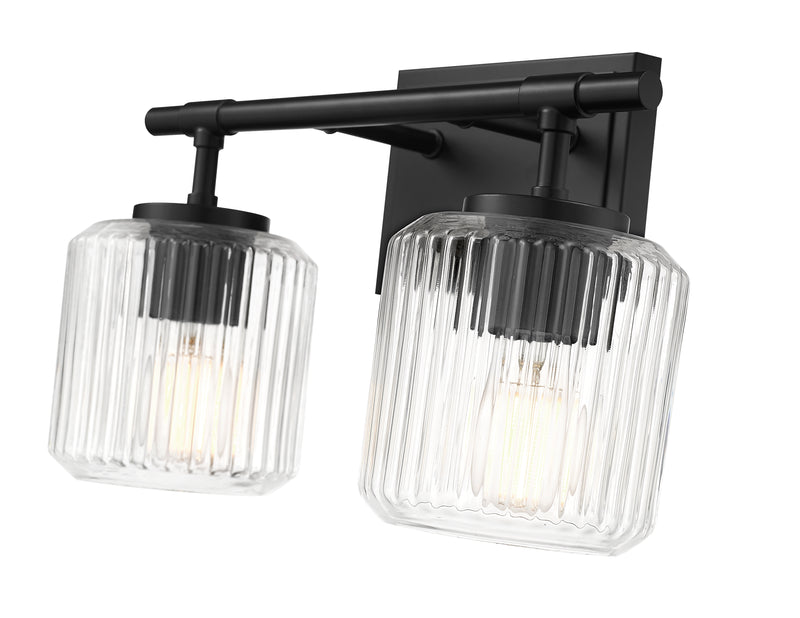 Landon 2 Light 14" Vanity in Matte Black