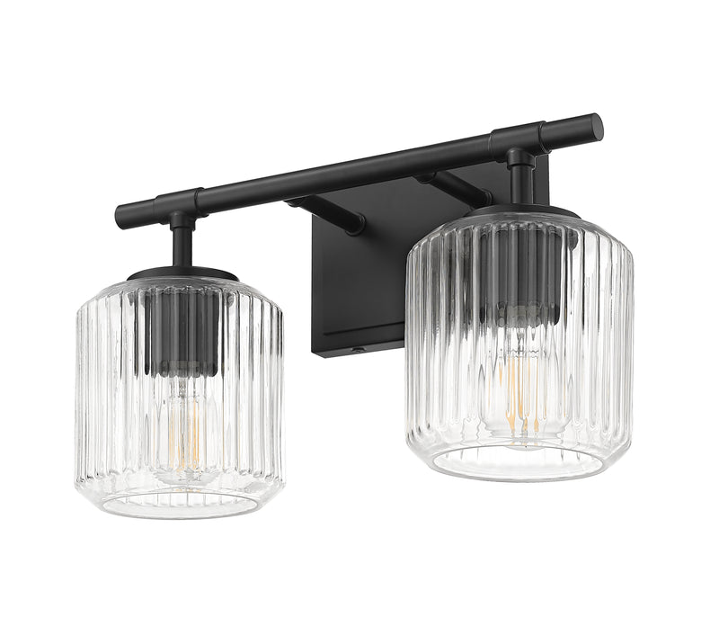 Landon 2 Light 14" Vanity in Matte Black