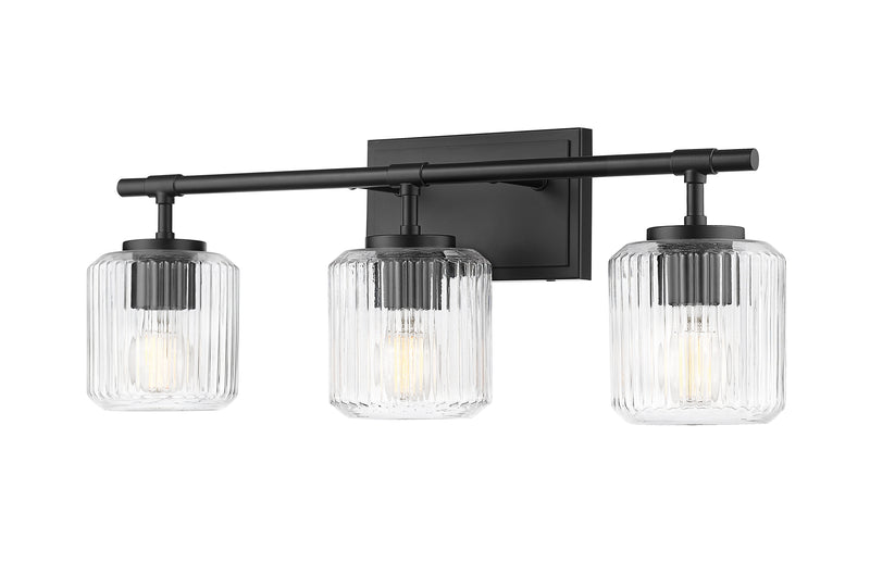 Landon 3 Light 24" Vanity in Matte Black
