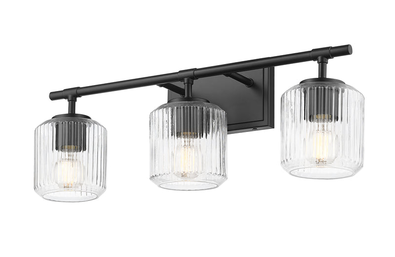Landon 3 Light 24" Vanity in Matte Black