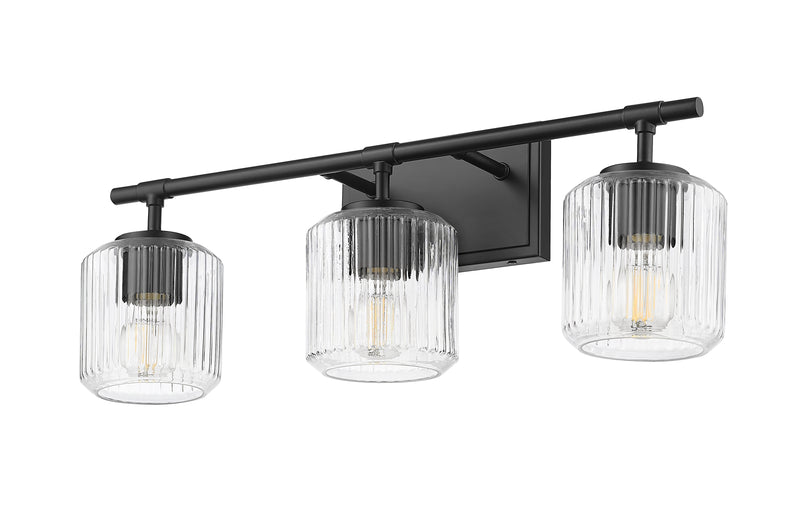 Landon 3 Light 24" Vanity in Matte Black