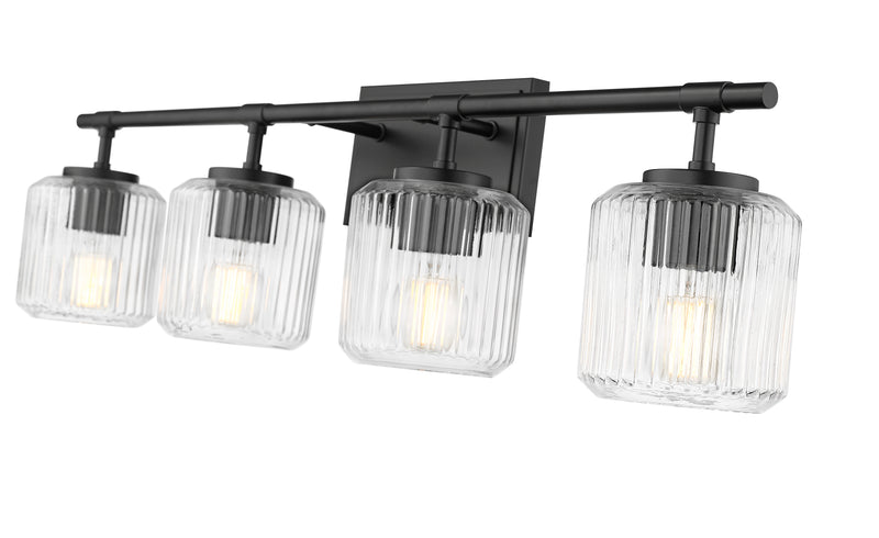 Landon 4 Light 32" Vanity in Matte Black