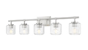 Landon 5 Light 42" Vanity in Brushed Nickel