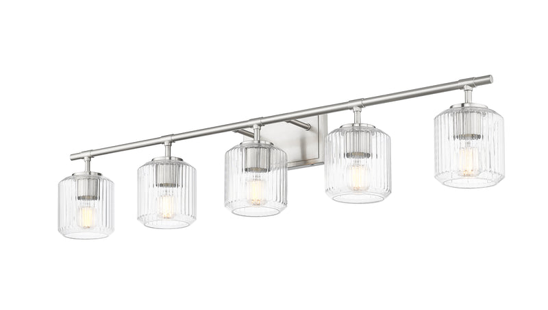 Landon 5 Light 42" Vanity in Brushed Nickel
