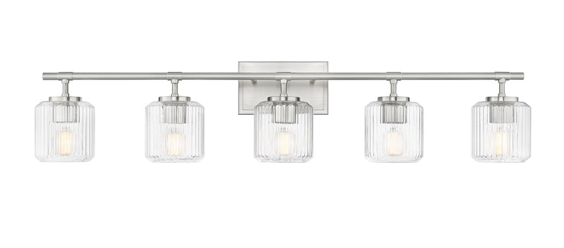 Landon 5 Light 42" Vanity in Brushed Nickel