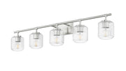 Landon 5 Light 42" Vanity in Brushed Nickel