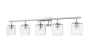 Landon 5 Light 42" Vanity in Chrome