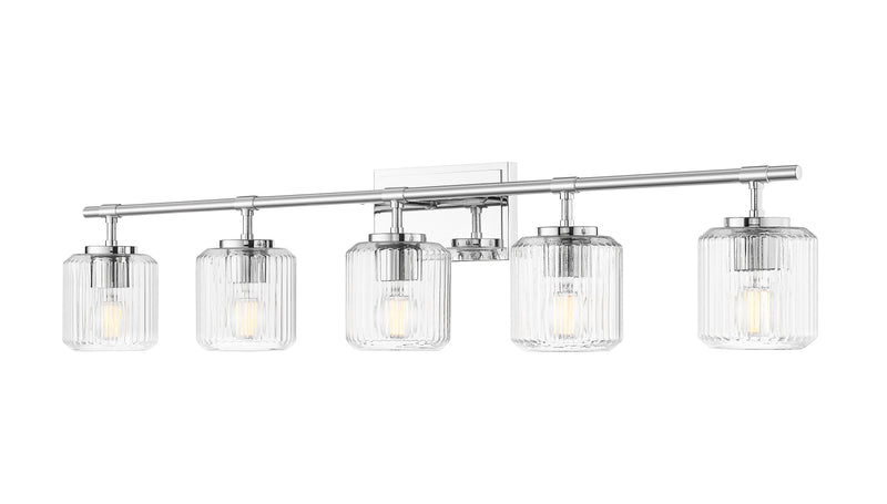 Landon 5 Light 42" Vanity in Chrome