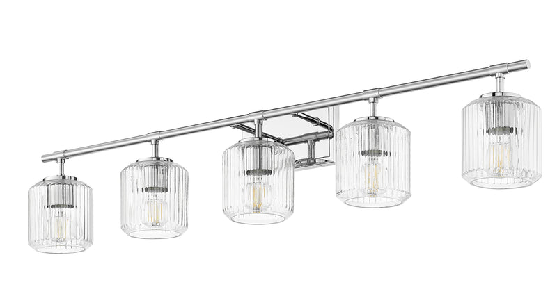 Landon 5 Light 42" Vanity in Chrome