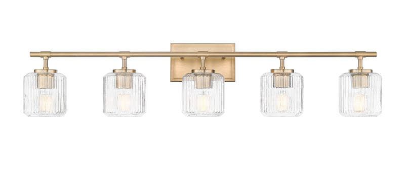 Landon 5 Light 42" Vanity in Modern Gold