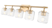 Landon 5 Light 42" Vanity in Modern Gold