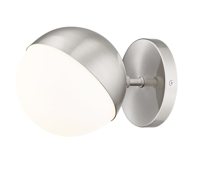 Realm Sphere 1 Light 6.25" Wall Sconce in Brushed Nickel