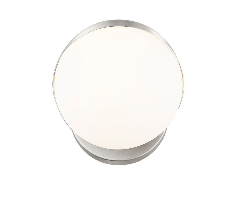 Realm Sphere 1 Light 6.25" Wall Sconce in Brushed Nickel