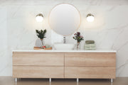 Realm Sphere 1 Light 6.25" Wall Sconce in Brushed Nickel in a room setting