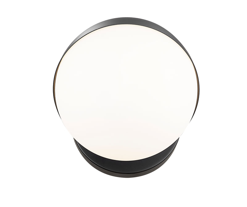 Realm Sphere 1 Light 6.25" Wall Sconce in Matte Black