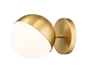 Realm Sphere 1 Light 6.25" Wall Sconce in Modern Gold