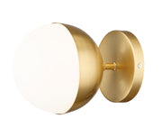 Realm Sphere 1 Light 6.25" Wall Sconce in Modern Gold