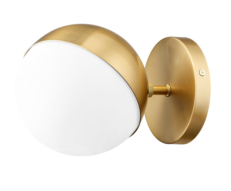 Realm Sphere 1 Light 6.25" Wall Sconce in Modern Gold
