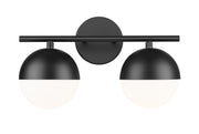 Realm Sphere 2 Light 16" Vanity in Matte Black