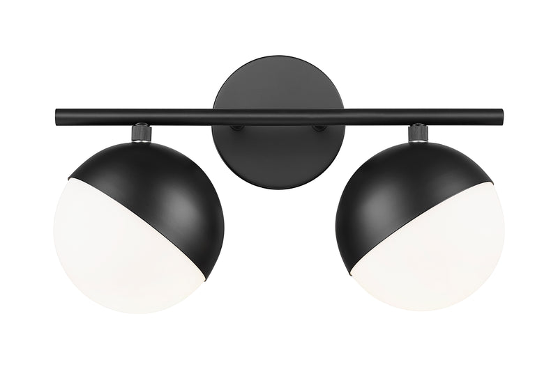 Realm Sphere 2 Light 16" Vanity in Matte Black