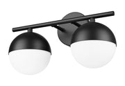 Realm Sphere 2 Light 16" Vanity in Matte Black