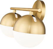 Realm Sphere 2 Light 16" Vanity in Modern Gold