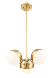 Realm Sphere 3 Light 17.25" Chandelier in Modern Gold
