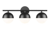 Realm Sphere 3 Light 24" Vanity in Matte Black