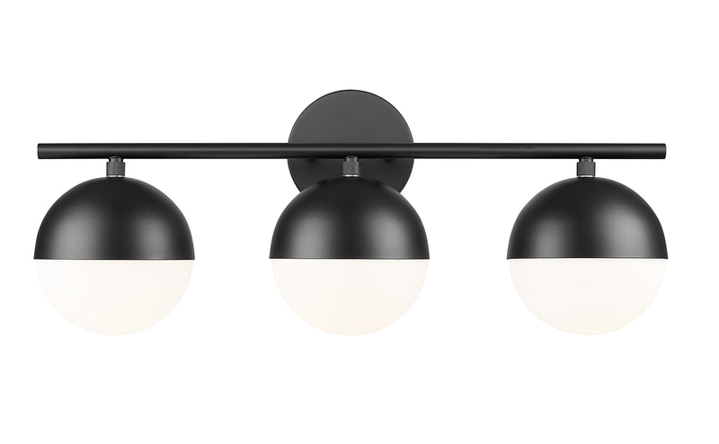 Realm Sphere 3 Light 24" Vanity in Matte Black
