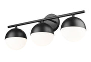 Realm Sphere 3 Light 24" Vanity in Matte Black