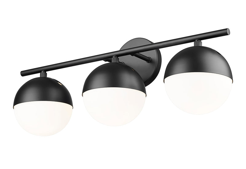 Realm Sphere 3 Light 24" Vanity in Matte Black