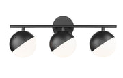 Realm Sphere 3 Light 24" Vanity in Matte Black