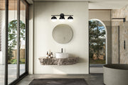 Realm Sphere 3 Light 24" Vanity in Matte Black in a room setting