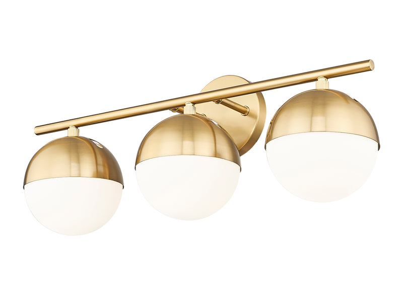 Realm Sphere 3 Light 24" Vanity in Modern Gold