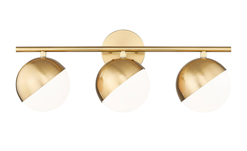 Realm Sphere 3 Light 24" Vanity in Modern Gold