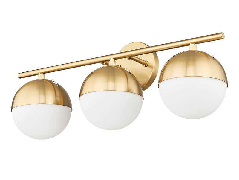Realm Sphere 3 Light 24" Vanity in Modern Gold