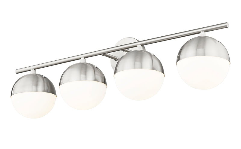 Realm Sphere 4 Light 32.25" Vanity in Brushed Nickel