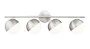 Realm Sphere 4 Light 32.25" Vanity in Brushed Nickel