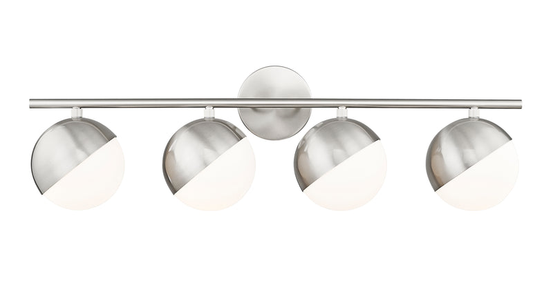 Realm Sphere 4 Light 32.25" Vanity in Brushed Nickel