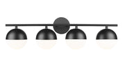 Realm Sphere 4 Light 32.25" Vanity in Matte Black