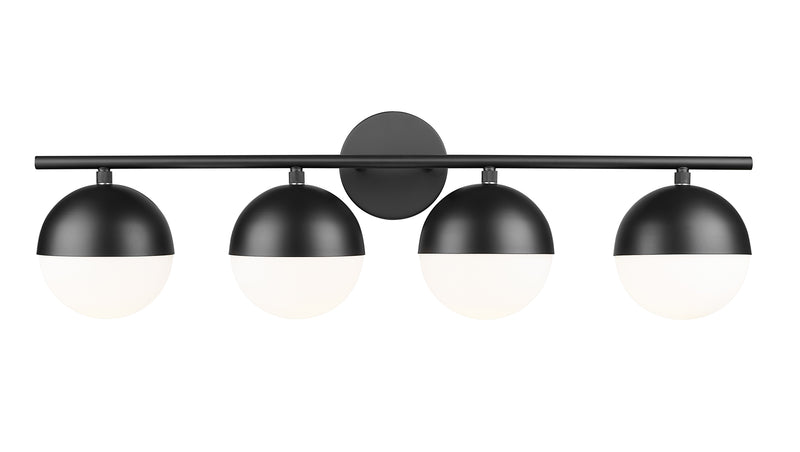Realm Sphere 4 Light 32.25" Vanity in Matte Black