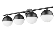 Realm Sphere 4 Light 32.25" Vanity in Matte Black