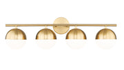Realm Sphere 4 Light 32.25" Vanity in Modern Gold
