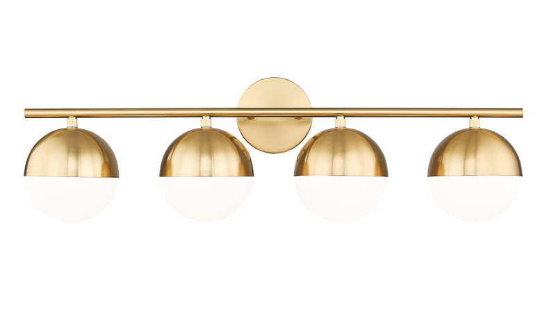 Realm Sphere 4 Light 32.25" Vanity in Modern Gold