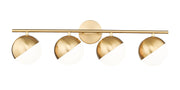 Realm Sphere 4 Light 32.25" Vanity in Modern Gold